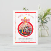 コケットボウオーナメントクリスマスフォトカード シーズンカード (スタンド正面)