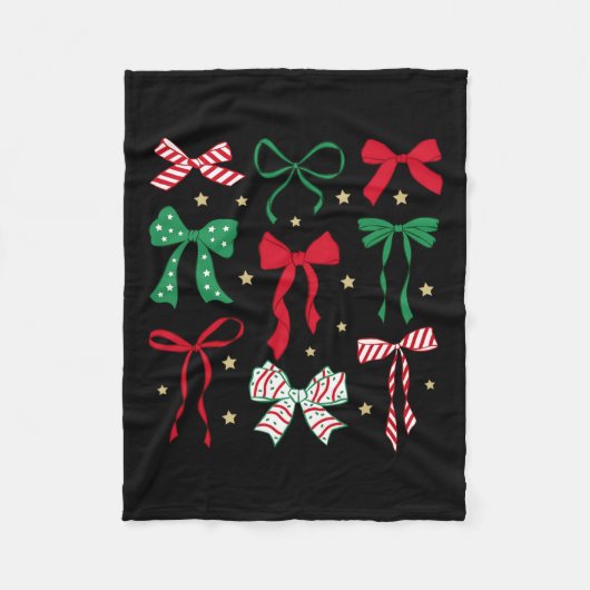 コケットボウクリスマスクリスマスホリデーガーリー衣装W フリースブランケット (正面)