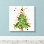 コケットボウクリスマスツリーホリディアッガーリートウェアW キャンバスプリント (インサイチュ (ウッドフロア))