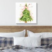 コケットボウクリスマスツリーホリディアッガーリートウェアW キャンバスプリント (インサイチュ (寝室))