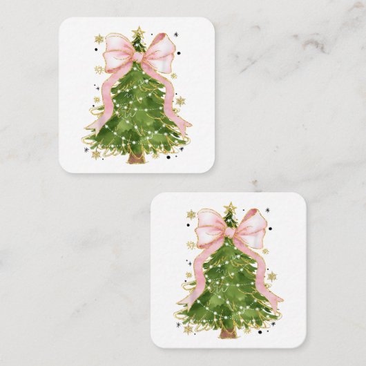 コケットボウクリスマスツリーホリディアッガーリートウェアW スクエア名刺 (正面/裏面)