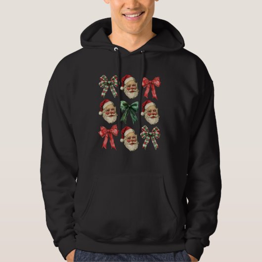 コケットボウサンタおもしろいクリスマスクリスマスオーナメント パーカ (正面)