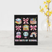 コケットボウスタント先生100学校の日8 カード (黄色い花)