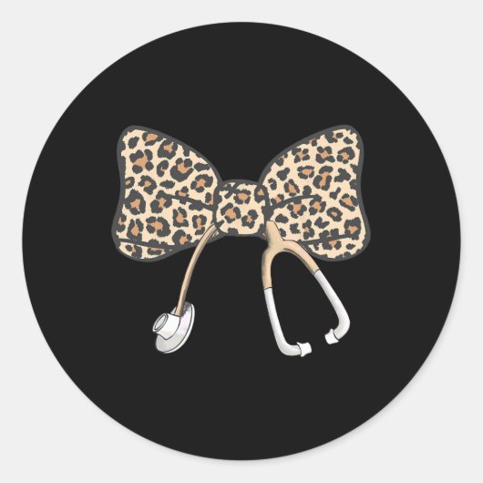 コケットボウステソスコープLeopardナース ラウンドシール (正面)