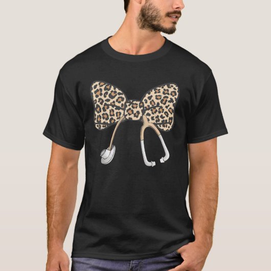 コケットボウステソスコープLeopardナース Tシャツ (正面)