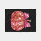 コケットボウディスコボールカボチャ可愛いガーリーハロー フリースブランケット (正面(横))