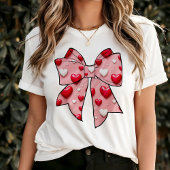 コケットボウハートレッドパターンバレンタインデー スウェットシャツ