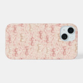 コケットボウパターン iPhone 15ケース (裏面横)