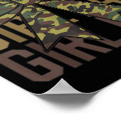 コケットボウパパオブガール迷彩柄カモフラージュパパハンティ ポスター (角)