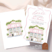 コケットボウパリジャンカフェフランスの1歳の誕生日 招待状