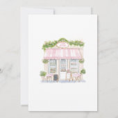 コケットボウパリジャンカフェフランスの1歳の誕生日 招待状 (裏面)