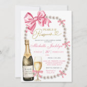 コケットボウパールスアンドプロセッコブライダルシャワー 招待状 (正面)