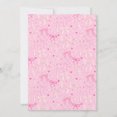 コケットボウピンク卒業パーティー招待状 招待状 (裏面)