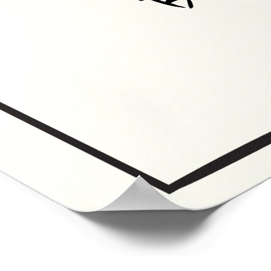 コケットボウブライダルシャワーブランチウェルカムサイン ポスター (角)