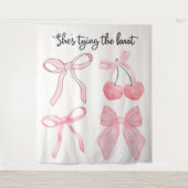 コケットボウブライダルシャワー写真の背景 タペストリー (正面)