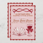 コケットボウブライダルシャワー招待 | 5 x 7カスタムの 招待状 (正面/裏面)