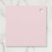 コケットボウベビーシャワーメッセージカードエレガント- Pink フェイバータグ (裏面)