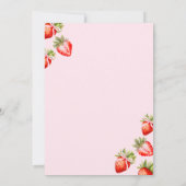 コケットボウベリーファーストストロベリーファースト誕生日 招待状 (裏面)