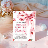 コケットボウベリーファーストストロベリー1st誕生日 招待状