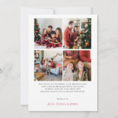 コケットボウホリデーフォトコラージクリスマスカード 招待状 (裏面)