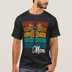 コケットボウホースショーママ可愛い馬術ママ Tシャツ