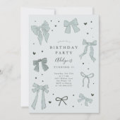 コケットボウボーイバースデーパーティーの招待 招待状 (正面)