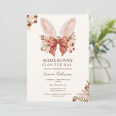 コケットボウボーホバニー耳イースターベイビーシャワー 招待状 (スタンド正面)