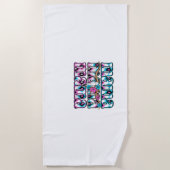 コケットボウママコウィドターコイズ女性のカーボーイウェスター ビーチタオル (正面)