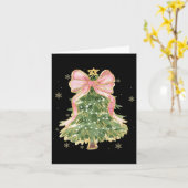 コケットボウメリークリスマスクリスマスツリーサンタパジャム カード (黄色い花)