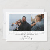 コケットボウモノグラムイニシャル写真クリスマス シーズンカード (裏面)