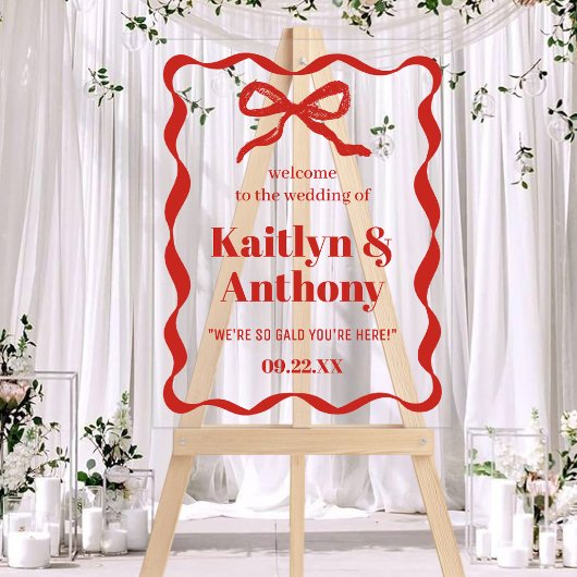 コケットボウレトロ結婚ズウェルカム アクリルサイン