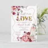 コケットボウ赤面とブルゴーニュブライダルシャワー 招待状 (スタンド正面)