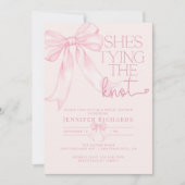 コケットボウ赤面ピンクブライダルシャワー招待 招待状 (正面)