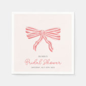 コケットボウ赤面ブライダルシャワー スタンダードカクテルナプキン (正面)