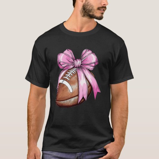 コケットボウ フットボール選手 母 母の日 ガール Tシャツ (正面)