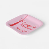 コケットボーグラッドタッセルピンクレッド2025卒業 ペーパープレート (傾斜あり)