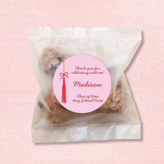 コケットボーグラッドタッセルピンクレッド2025卒業 ラウンドシール