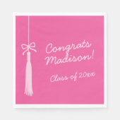コケットボーグラッドタッセルピンク2025卒業 スタンダードランチョンナプキン (正面)