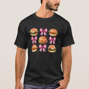 コケットボーバーガーハンバーガーピンクリボンマモモス Tシャツ