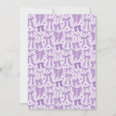 コケットボーパープルバースデーパーティーの招待 招待状 (裏面)