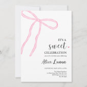 コケットボーピンクバースデーパーティー 招待状 (正面)