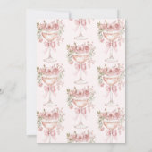 コケットボーピンクローゼスプロセッコブライダルシャワー 招待状 (裏面)