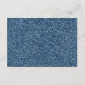 コケットボーブルージーンズデニムブックスベビーシャワー エンクロージャーカード (裏面)