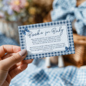 コケットボーブルージーンズデニムブックスベビーシャワー エンクロージャーカード