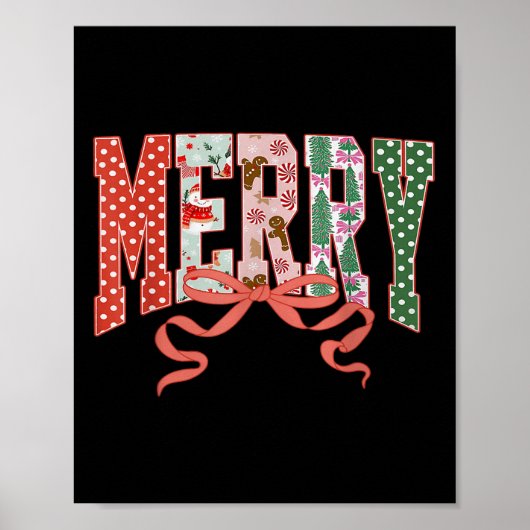 コケットボーメリークリスマスクリスマスファミリーパジャマH ポスター (正面)