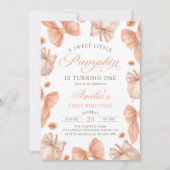 コケットボーリトルカンプキン誕生日招待状 招待状 (正面)