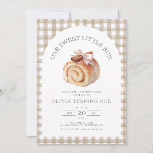 コケットボーリトルバン1歳の誕生日 招待状 (正面)