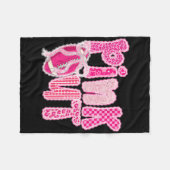 コケットボーレースサッカーピンクアウト乳癌 フリースブランケット (正面(横))