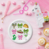 コケットマルディグラスボウ(紋章の)フラ・ダ・リマスクファットトゥーズ ペーパープレート (パーティー)