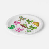 コケットマルディグラスボウ(紋章の)フラ・ダ・リマスクファットトゥーズ ペーパープレート (アングル)